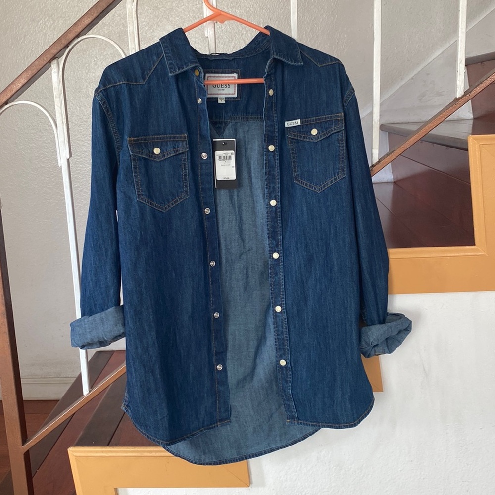 Guess Truckee Denim Button Up Slim Fit Shirt